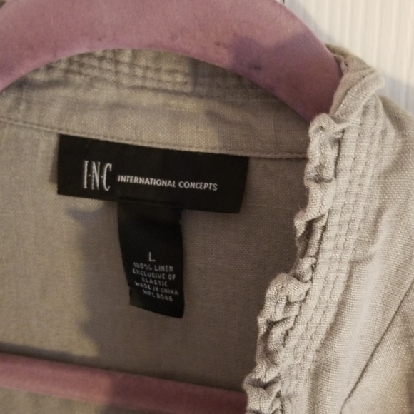 Grey linen blazer by INC concepts. Sz large - Picture 5 of 7